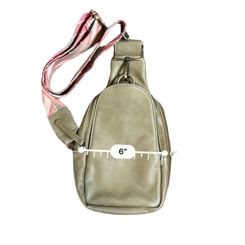 Urban Originals Beige Crossbody Bag with Patterned Strap - Picture 9 of 10